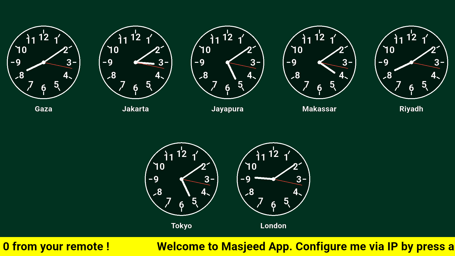 World Clock Slide